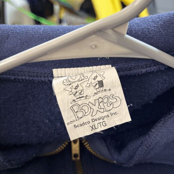 Marine Expeditions Antarctica Navy Pullover Patches Worlds End Penguins Mens XL - Picture 7 of 8